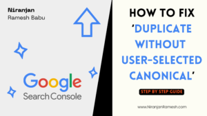 How to Fix ‘Duplicate Without User-Selected Canonical’ in Google Search Console Step by Step guide